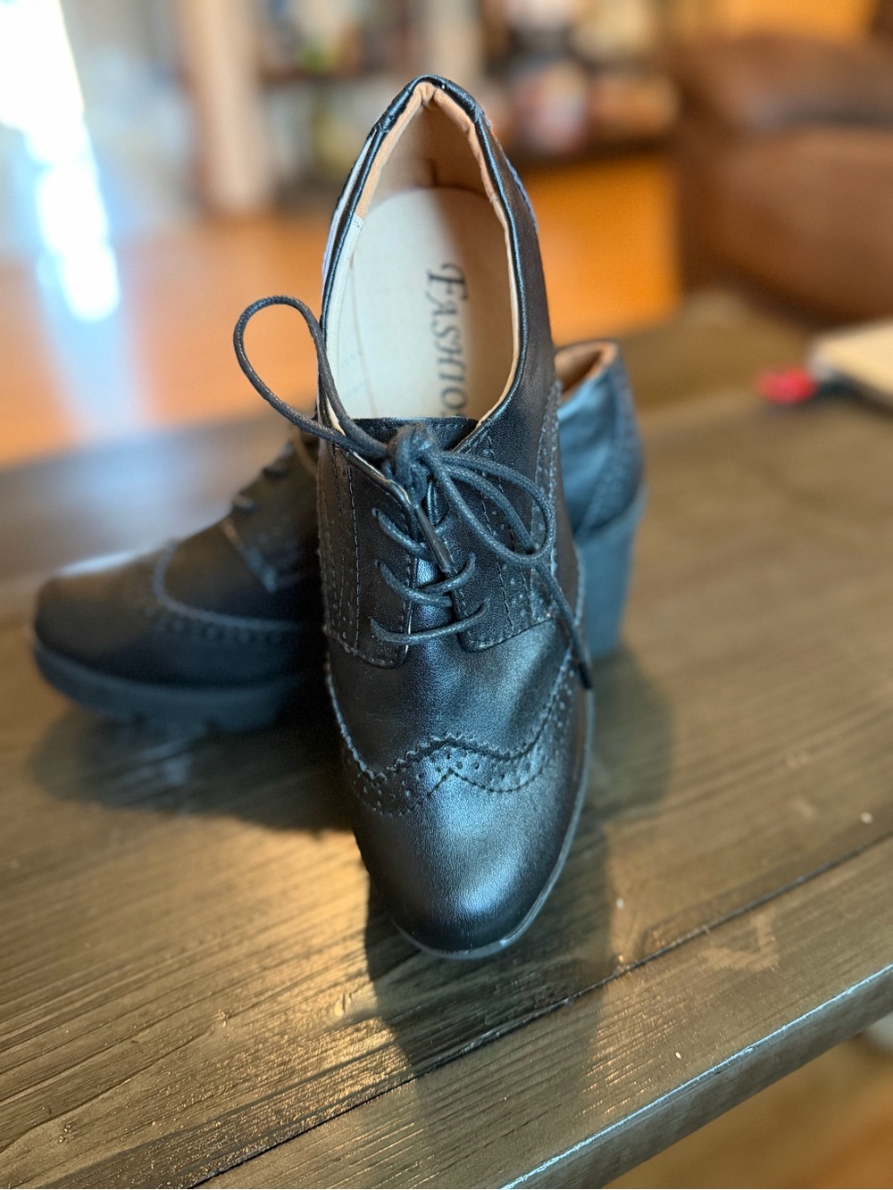 Fashion Black Lace-Up Wedge Heels for Women — Stylish Comfort